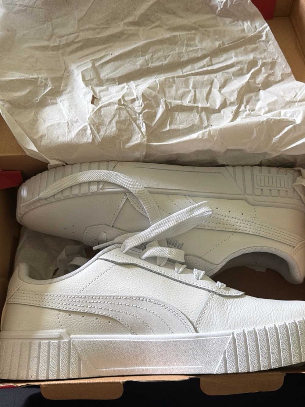 Puma Men's All-White Low-Top Casual Sneakers